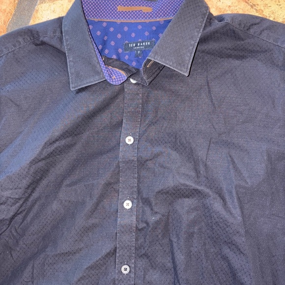 Ted Baker Men’s Button Down Shirt Size 7 - Picture 2 of 2